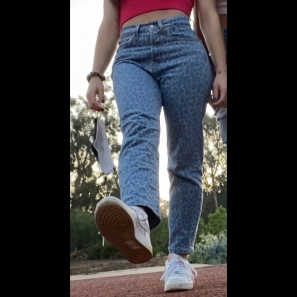 Levis 550 Leopard Print 'Mom Jeans'
